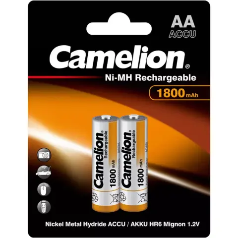 Аккумулятор CAMELION AA 1.2V 1800mAh 2шт (NH-AA1800BP2) img.0-m