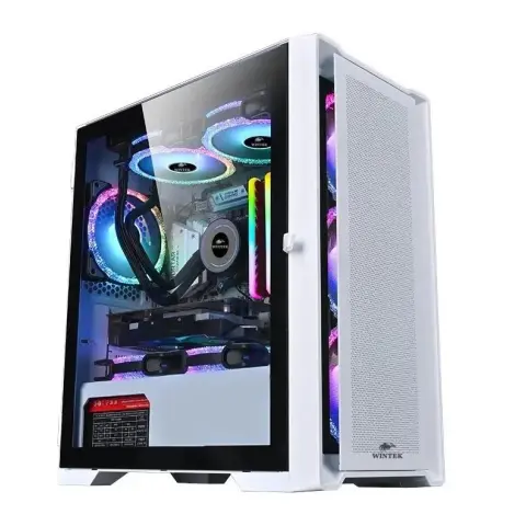 Корпус Wintek Andromeda D531-W TG 3Fan RGB пульт белый img.0-m