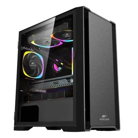 Корпус Wintek Andromeda D531-W TG 3Fan RGB пульт черный img.0-m