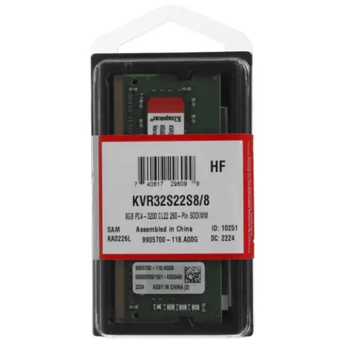 8GB DDR4 SO-DIMM 3200MHz Kingston (KVR32S22S8/8) img.0-m