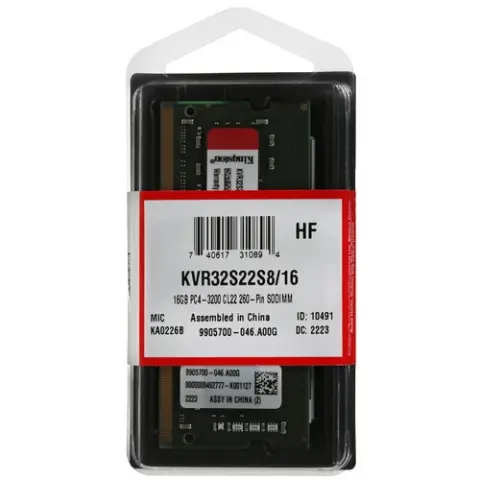 16GB DDR4 SO-DIMM 3200MHz Kingston (KVR32S22S8/16) img.0-m