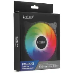 Кулер для кейса PCcooler FX-120-3 RGB 120мм 3 pin + Molex