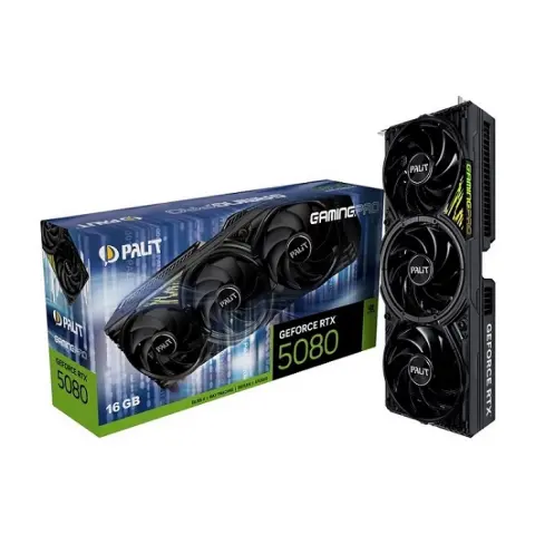 16GB RTX5080 GDDR7 256-Bit PALIT GAMINGPRO 3Fan (NE75080019T2-GB2031A) img.0-m